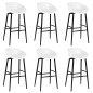 vidaXL Mesa alta y taburetes de bar de 7 piezas blanco vidaXL Mesa alta y taburetes de bar de 7 piezas blanco