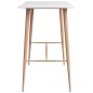 vidaXL Mesa alta y taburetes de bar 5 piezas blanco vidaXL Mesa alta y taburetes de bar 5 piezas blanco