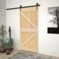 vidaXL Puerta corredera con herrajes madera maciza de pino 80x210 cm vidaXL Puerta corredera con herrajes madera maciza de pino 80x210 cm