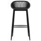 vidaXL Mesa alta y taburetes de bar 7 piezas negro