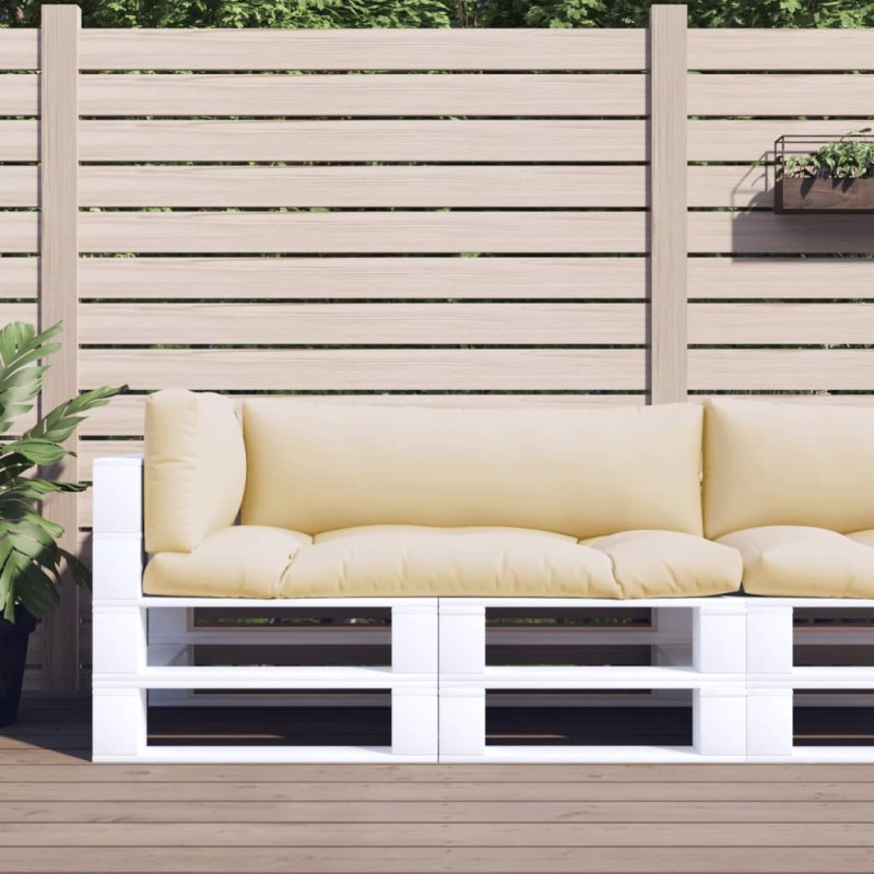 vidaXL Cojines para sofá de palets 3 unidades tela beige vidaXL Cojines para sofá de palets 3 unidades tela beige