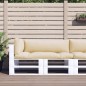 vidaXL Cojines para sofá de palets 3 unidades tela beige vidaXL Cojines para sofá de palets 3 unidades tela beige