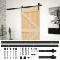 vidaXL Puerta corredera con herrajes madera maciza de pino 80x210 cm