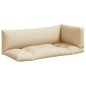 vidaXL Cojines para sofá de palets 3 unidades tela beige vidaXL Cojines para sofá de palets 3 unidades tela beige
