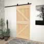 vidaXL Puerta corredera con herrajes madera maciza de pino 80x210 cm vidaXL Puerta corredera con herrajes madera maciza de pino 80x210 cm