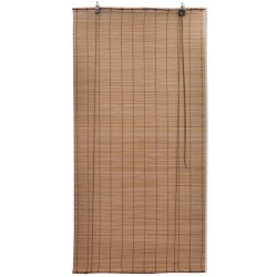 vidaXL Estor enrollable de bambú 2 unidades marrón 120x220 cm