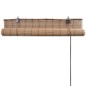 vidaXL Estor enrollable de bambú 2 unidades marrón 120x220 cm vidaXL Estor enrollable de bambú 2 unidades marrón 120x220 cm
