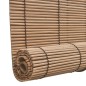 vidaXL Estor enrollable de bambú 2 unidades marrón 120x220 cm vidaXL Estor enrollable de bambú 2 unidades marrón 120x220 cm