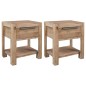 vidaXL Mesitas de noche con cajones madera acacia maciza 40x30x48 cm vidaXL Mesitas de noche con cajones madera acacia maciza 40x30x48 cm