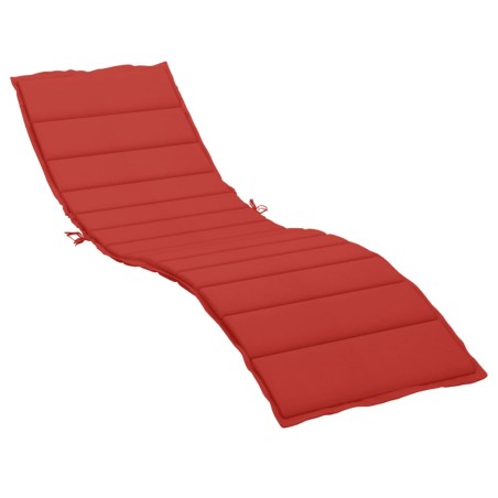 vidaXL Cojín de tumbona de tela Oxford rojo 200x60x3 cm