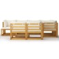 vidaXL Muebles de jardín 10 pzas cojines crema madera maciza acacia vidaXL Muebles de jardín 10 pzas cojines crema madera maciza acacia