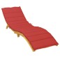vidaXL Cojín de tumbona de tela Oxford rojo 200x60x3 cm vidaXL Cojín de tumbona de tela Oxford rojo 200x60x3 cm