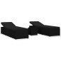 vidaXL Tumbonas de jardín y mesita 3 piezas ratán sintético negro vidaXL Tumbonas de jardín y mesita 3 piezas ratán sintético negro
