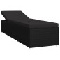 vidaXL Tumbonas de jardín y mesita 3 piezas ratán sintético negro vidaXL Tumbonas de jardín y mesita 3 piezas ratán sintético negro