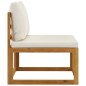 vidaXL Muebles de jardín 4 pzas cojines crema madera maciza de acacia vidaXL Muebles de jardín 4 pzas cojines crema madera maciza de acacia
