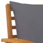 vidaXL Muebles de jardín 3 pzas cojines madera maciza de acacia