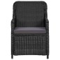 vidaXL Juego de comedor de jardín 9 piezas ratán sintético negro vidaXL Juego de comedor de jardín 9 piezas ratán sintético negro