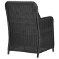 vidaXL Juego de comedor de jardín 9 piezas ratán sintético negro vidaXL Juego de comedor de jardín 9 piezas ratán sintético negro