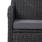 vidaXL Juego de comedor de jardín 9 piezas ratán sintético negro vidaXL Juego de comedor de jardín 9 piezas ratán sintético negro