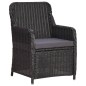 vidaXL Juego de comedor de jardín 9 piezas ratán sintético negro vidaXL Juego de comedor de jardín 9 piezas ratán sintético negro
