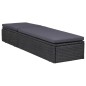 vidaXL Juego de comedor de jardín 9 piezas ratán sintético negro vidaXL Juego de comedor de jardín 9 piezas ratán sintético negro