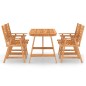 vidaXL Juego de comedor para jardín 5 piezas madera maciza de acacia vidaXL Juego de comedor para jardín 5 piezas madera maciza de acacia