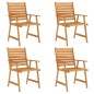 vidaXL Juego de comedor para jardín 5 piezas madera maciza de acacia vidaXL Juego de comedor para jardín 5 piezas madera maciza de acacia