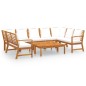 vidaXL Muebles de jardín 9 pzas cojines crema madera maciza de acacia vidaXL Muebles de jardín 9 pzas cojines crema madera maciza de acacia