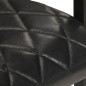 vidaXL Sillas voladizas de comedor 4 unidades cuero auténtico negro