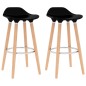 vidaXL Juego de mesa alta y taburetes de bar 3 piezas negro y blanco vidaXL Juego de mesa alta y taburetes de bar 3 piezas negro y blanco