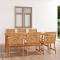 vidaXL Juego de comedor para jardín 7 piezas madera maciza de acacia vidaXL Juego de comedor para jardín 7 piezas madera maciza de acacia