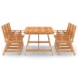 vidaXL Juego de comedor para jardín 7 piezas madera maciza de acacia vidaXL Juego de comedor para jardín 7 piezas madera maciza de acacia