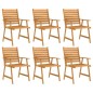 vidaXL Juego de comedor para jardín 7 piezas madera maciza de acacia vidaXL Juego de comedor para jardín 7 piezas madera maciza de acacia