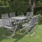 vidaXL Juego de comedor de jardín 7 pzas madera maciza de acacia gris vidaXL Juego de comedor de jardín 7 pzas madera maciza de acacia gris