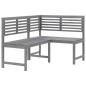 vidaXL Muebles de bistró de jardín 4 piezas madera maciza acacia gris vidaXL Muebles de bistró de jardín 4 piezas madera maciza acacia gris