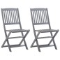 vidaXL Muebles de bistró de jardín 4 piezas madera maciza acacia gris vidaXL Muebles de bistró de jardín 4 piezas madera maciza acacia gris