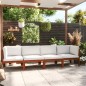 vidaXL Sofá de jardín de 4 plazas con cojín madera maciza de acacia vidaXL Sofá de jardín de 4 plazas con cojín madera maciza de acacia