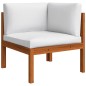 vidaXL Muebles de jardín 10 pzas cojines crema madera maciza acacia vidaXL Muebles de jardín 10 pzas cojines crema madera maciza acacia