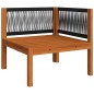 vidaXL Muebles de jardín 10 pzas cojines crema madera maciza acacia vidaXL Muebles de jardín 10 pzas cojines crema madera maciza acacia