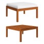 vidaXL Muebles de jardín 10 pzas cojines crema madera maciza acacia vidaXL Muebles de jardín 10 pzas cojines crema madera maciza acacia
