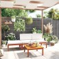vidaXL Muebles de jardín 4 pzas cojines crema madera maciza de acacia vidaXL Muebles de jardín 4 pzas cojines crema madera maciza de acacia