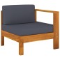 vidaXL Muebles de jardín 9 pzas con cojines madera acacia gris oscuro