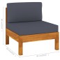 vidaXL Muebles de jardín 9 pzas con cojines madera acacia gris oscuro