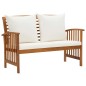 vidaXL Muebles de jardín 3 piezas con cojines madera maciza de acacia 