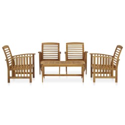 vidaXL Juego de muebles de jardín 5 piezas madera maciza de acacia
