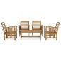 vidaXL Juego de muebles de jardín 5 piezas madera maciza de acacia vidaXL Juego de muebles de jardín 5 piezas madera maciza de acacia