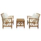 vidaXL Muebles de jardín 3 piezas con cojines madera maciza de acacia 