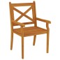 vidaXL Juego de comedor de jardín 7 piezas madera maciza de acacia vidaXL Juego de comedor de jardín 7 piezas madera maciza de acacia