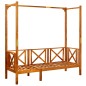 vidaXL Banco de jardín con toldo y reposapiés madera maciza de acacia vidaXL Banco de jardín con toldo y reposapiés madera maciza de acacia