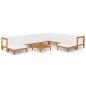 vidaXL Juego muebles de jardín y cojines 11 pzas madera maciza acacia vidaXL Juego muebles de jardín y cojines 11 pzas madera maciza acacia